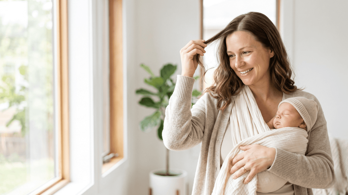 Postpartum Hair Thinning — Why It Happens and What Helps - Haironix