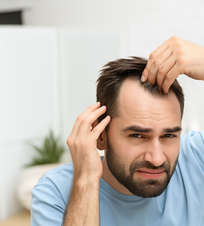 Before treatment for Receding Hairline Treatment