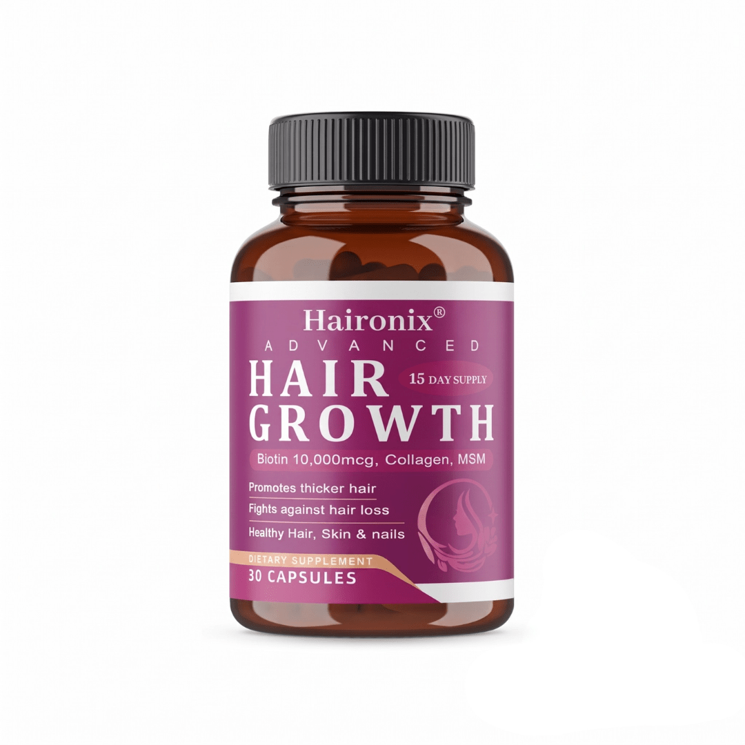 haironix advacne hair growth 15 days supply, promotes thicker  hair fights against hair loss healthy hair skin & nails