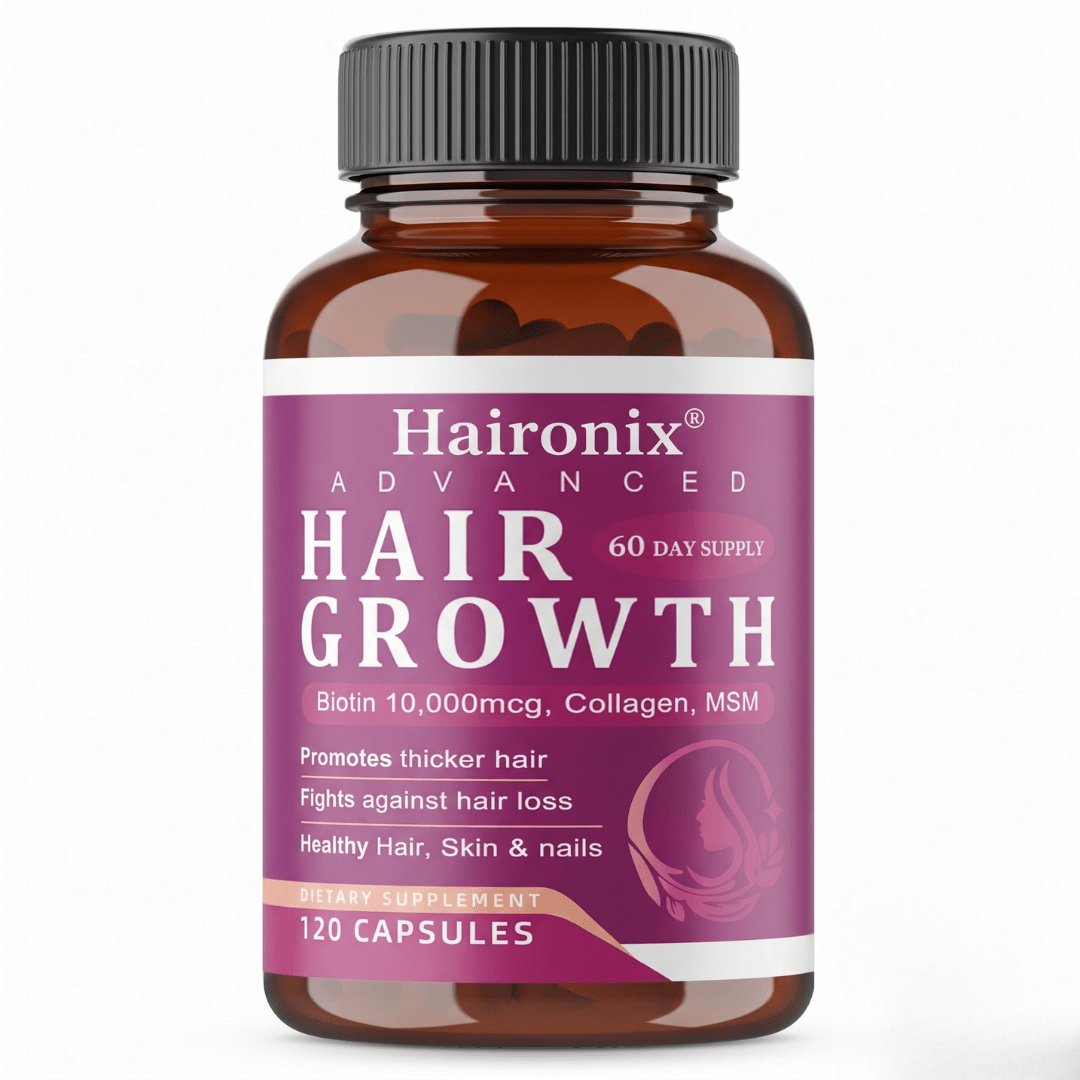 haironix advacne hair growth 60 days supply, promotes thicker  hair fights against hair loss healthy hair skin & nails