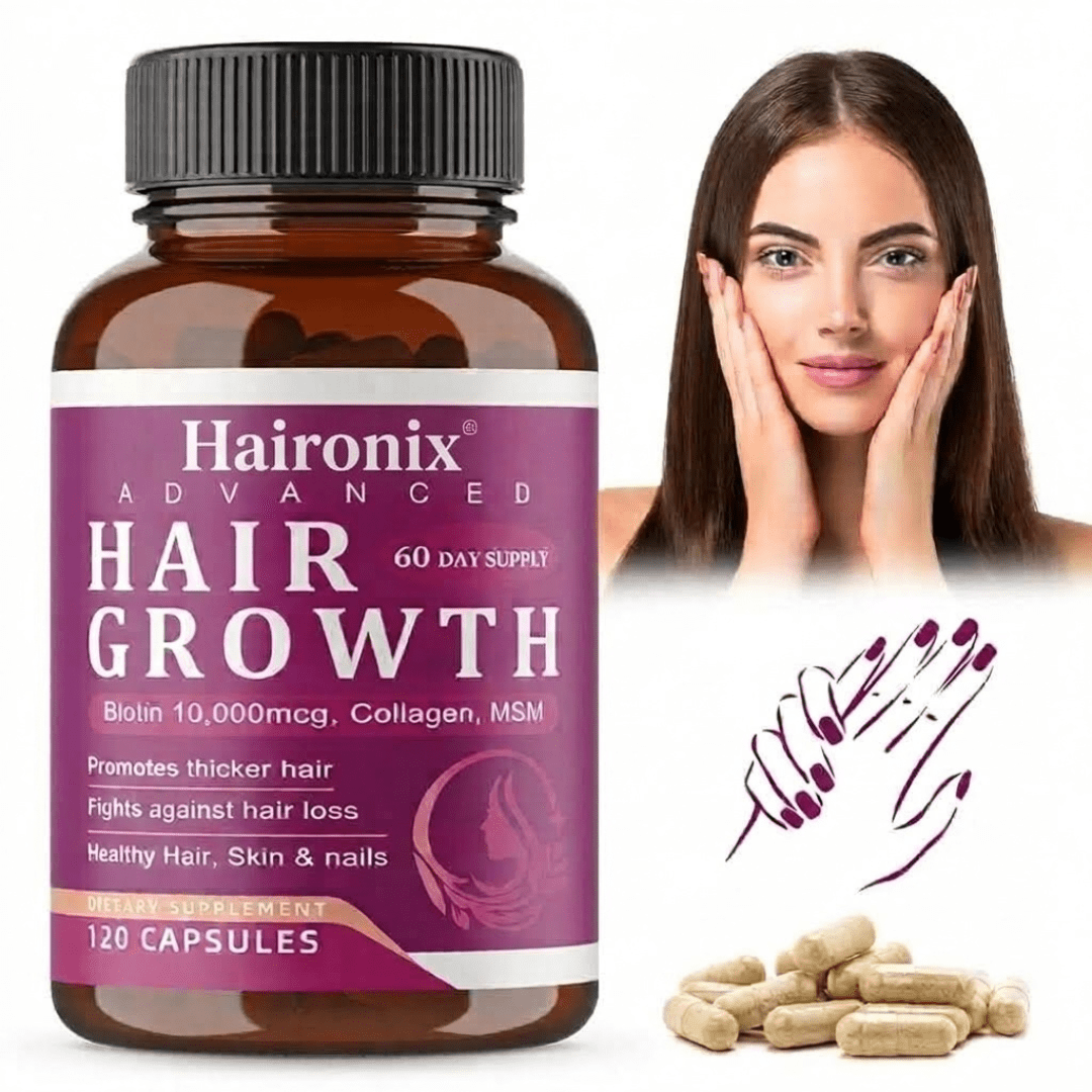 haironix advacne hair growth Biotin collagen capsules, promotes thicker  hair fights against hair loss healthy hair skin & nails