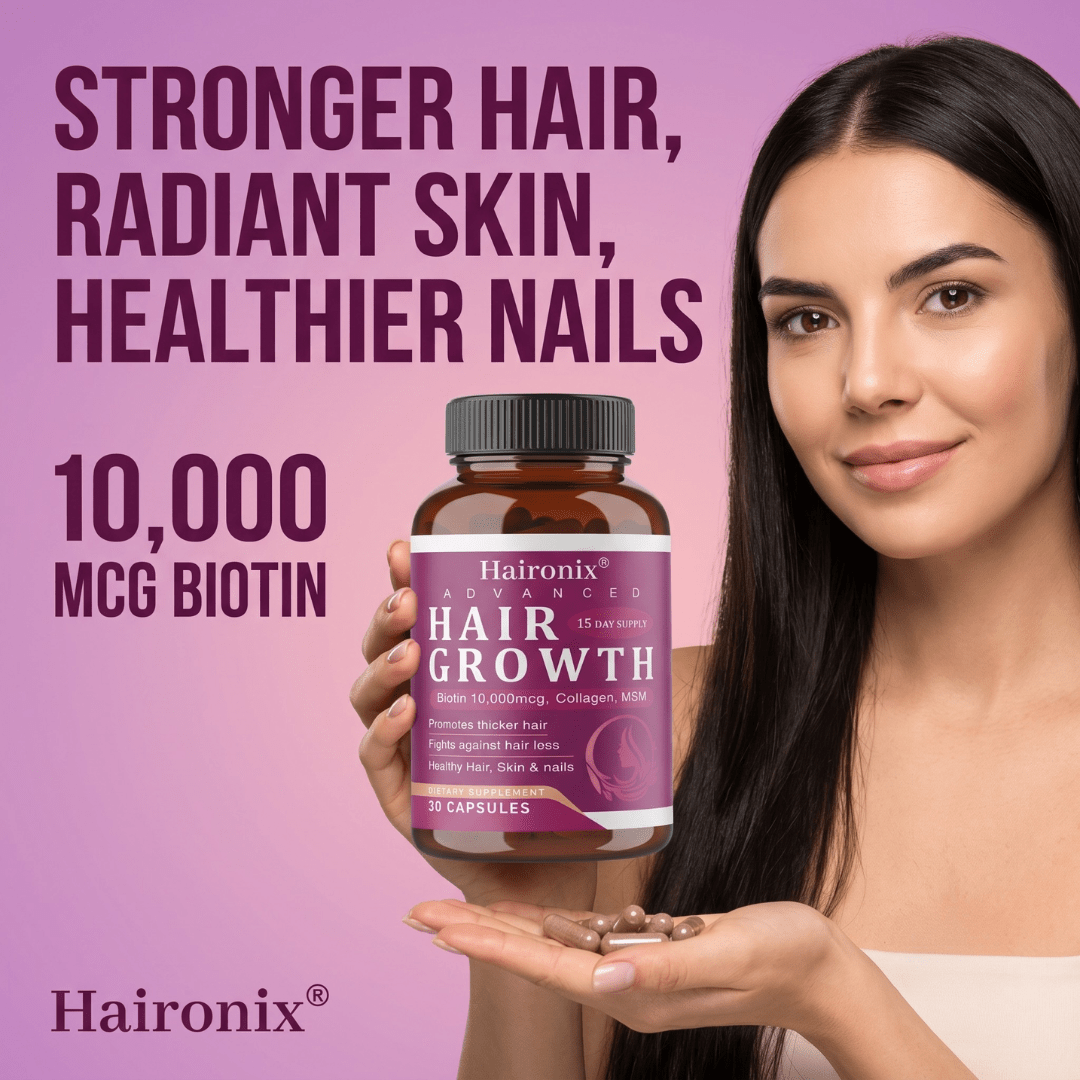 stronger hair radiant skin healthier nails 10000 mcg biotin