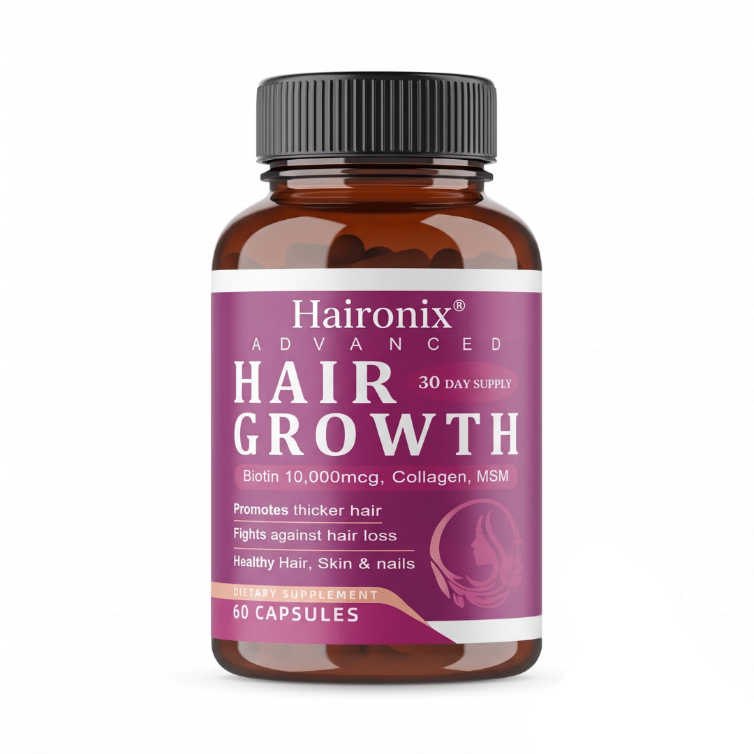 haironix advacne hair growth 30 days supply, promotes thicker  hair fights against hair loss healthy hair skin & nails
