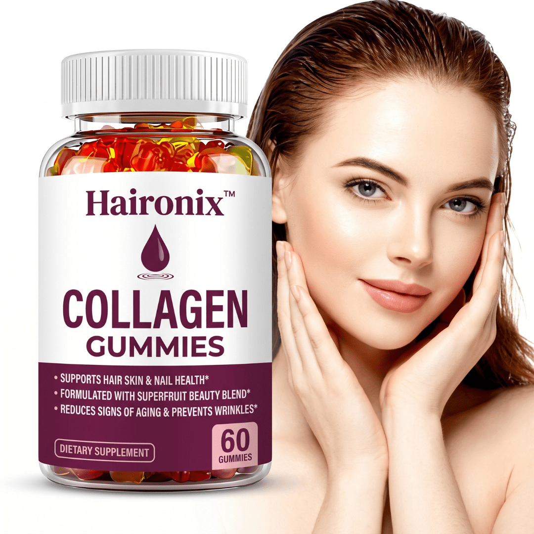 Haironix Collagen Gummies, 60 gummies, supports hair, skin and nail health